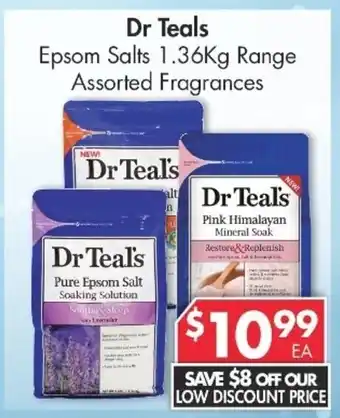 Pharmacy4Less Dr. Teals Epsom Salts 1.36kg Range Assorted Fragrances offer