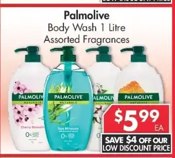 Pharmacy4Less Palmolive Body Wash 1 Litre offer