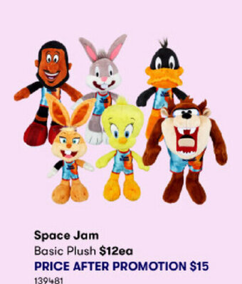 BIG W Space Jam Basic Plush offer