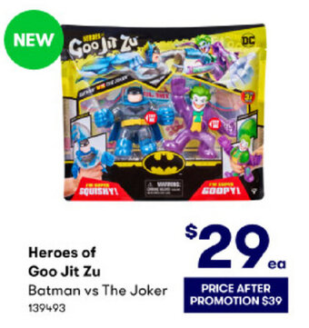 BIG W Heroes of Goo Jit Zu Batman vs The Joker offer