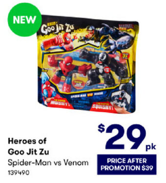 BIG W Heroes of Goo Jit Zu Spider-Man vs Venom offer