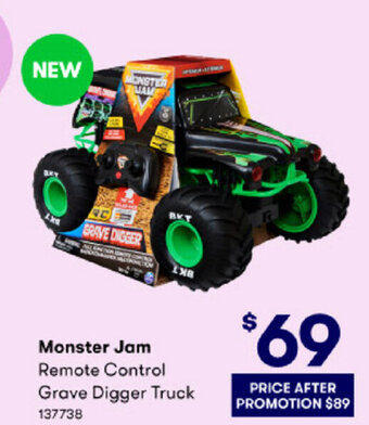 BIG W Monster Jam Remote Control Grave Digger Truck offer