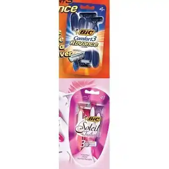 IGA BIC Comfort 3 Advance or Soleil Twilight Razors 4 Pack offer
