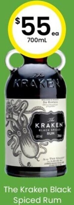 The Bottle O The Kraken Black Spiced Rum 700ml offer