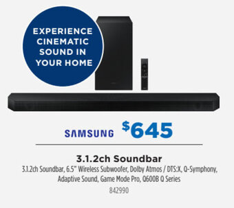 Betta SAMSUNG 3.1.2ch soundbar offer