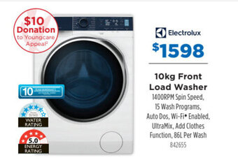 Betta ELECTROLUX 10kg front load washer offer