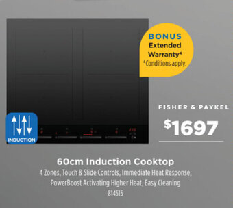 Betta FISHER & PAYKEL 60cm induction cooktop offer