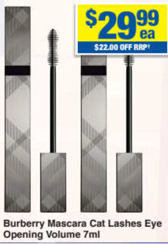 My Chemist Burberry Mascara Cat Lashes Eye Opening Volume 7ml offer