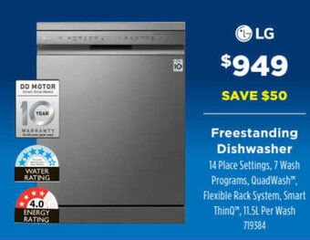 Betta OLG freestanding dishwasher offer