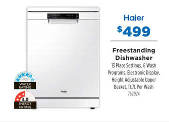 Betta HAIER freestanding dishwasher offer