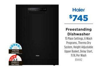 Betta HAIER freestanding dishwasher offer