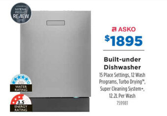 Betta ASKO built-under dishwasher offer