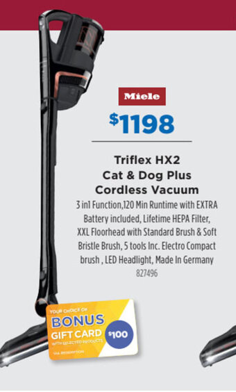 Betta MIELE triflex HX2 cat & dog plus cordless vacuum offer