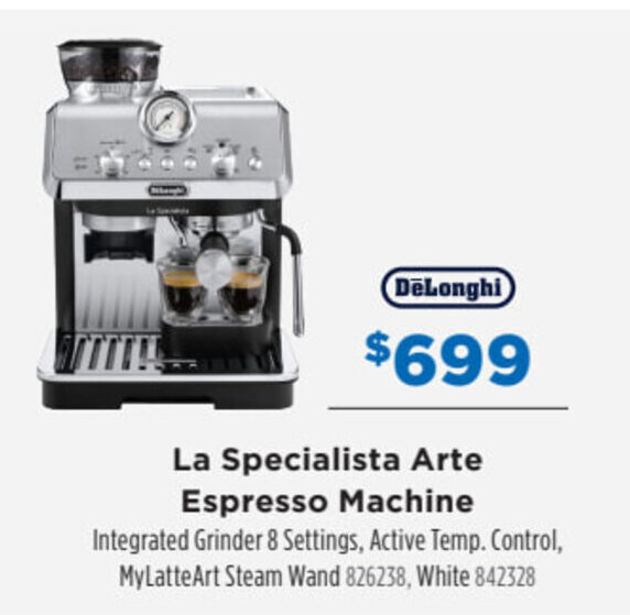 DELONGHI la specialista arte espresso machine offer at Betta
