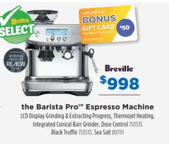 Betta BREVILLE the barista pro espresso machine offer