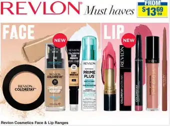 My Chemist Revlon Cosmetics Face & Lip Ranges offer