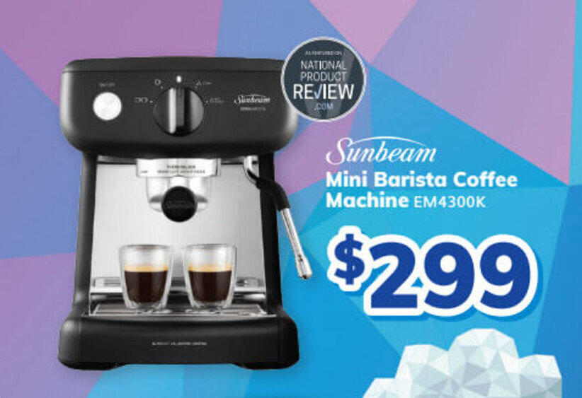 SUNBEAM mini barista coffee machine 