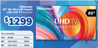 Bi-Rite HISENSE 65" 4K ultra HD smart LED LCD TV offer