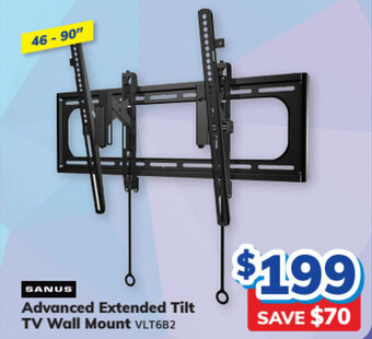 SANUS advanced extended tilt TV wall mount