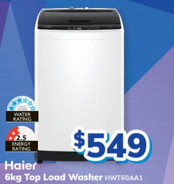 Bi-Rite HAIER 6kg top load washer offer