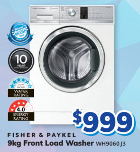 FISHER & PAYKEL 9kg front load washer offer at BiRite