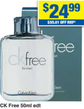 My Chemist CK Free 50ml Edt offer