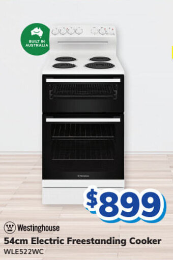 Bi-Rite WESTINGHOUSE 54cm electric freestanding cooker offer