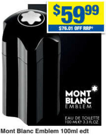 My Chemist Mont Blanc Emblem 100ml Edt offer