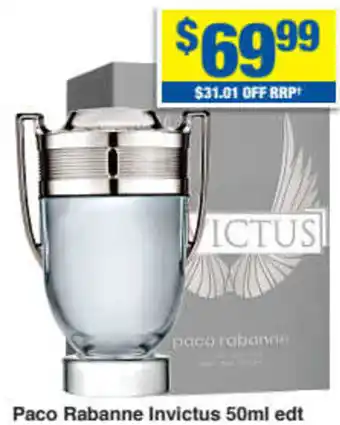 My Chemist Paco Rabanne Invictus 50ml Edt offer