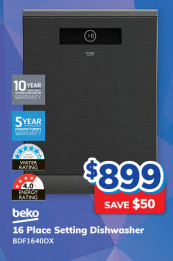 Bi-Rite BEKO 16 place setting dishwasher offer