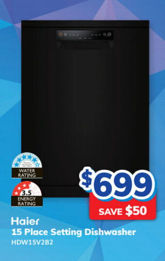Bi-Rite HAIER 15 place setting dishwasher offer
