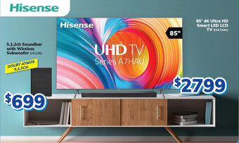 Bi-Rite HISENSE 5.1.2ch soundbar with wireless subwoofer offer