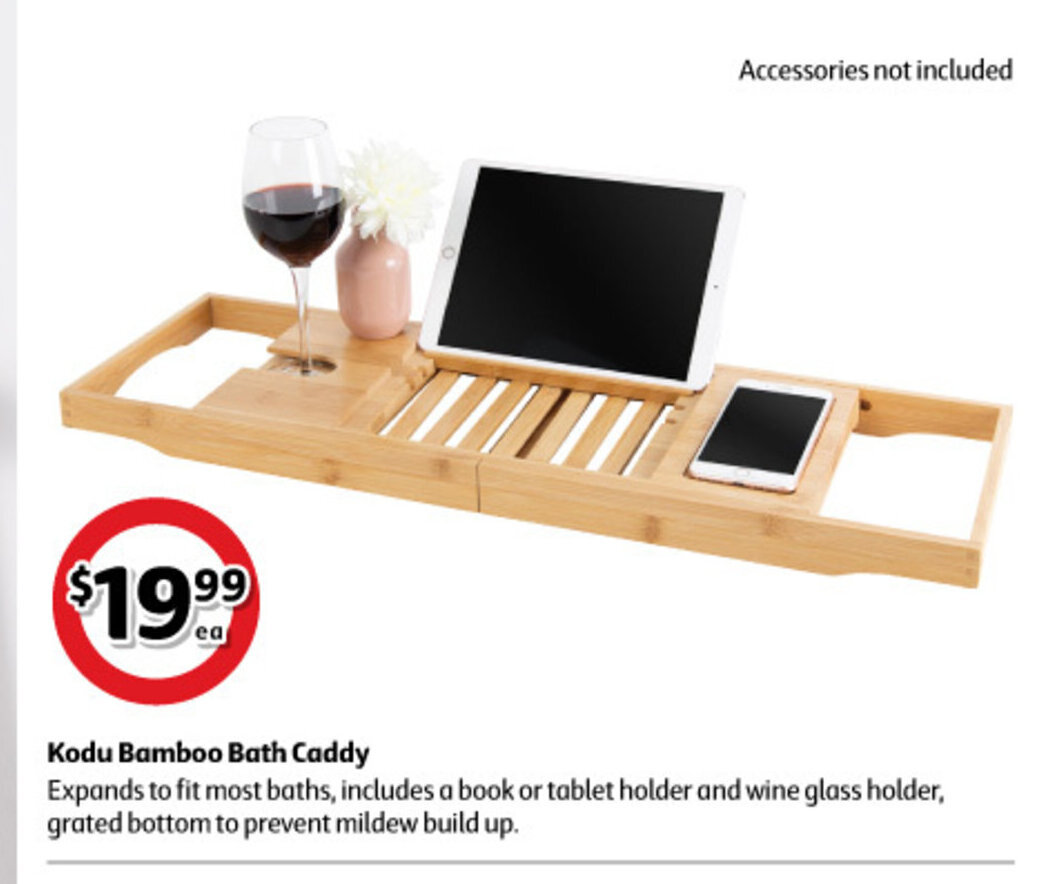 Kodu Bamboo Bath Caddy offer at Coles