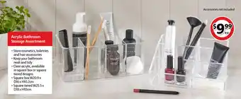 Coles Acrylic Bathroom Storage Assortment offer