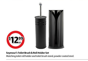 Coles Seymour's Toilet Brush & Roll Holder Set offer