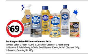 Coles Bar Keepers Friend Ultimate Cleaners Pack offer