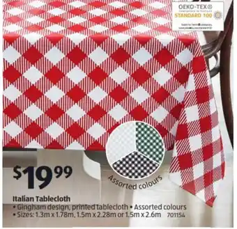 ALDI Italian Tablecloth offer