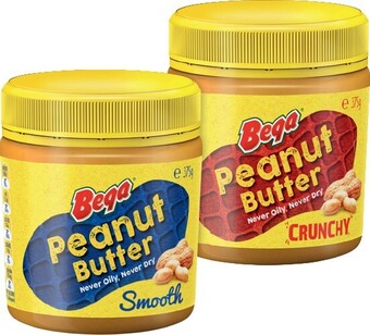 IGA Bega Crunchy or Smooth Peanut Butter 375g offer