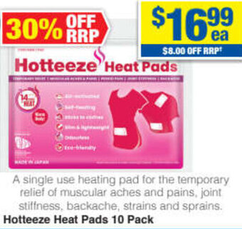 Hotteeze Heat Pads 10 Pack