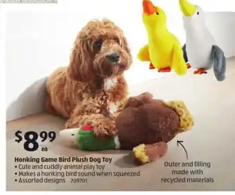 ALDI Honking Game Bird Plush Dog Toy offer