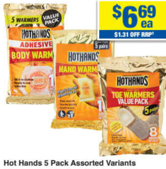 My Chemist Hot Hands 5 Pack Assorted Variants offer
