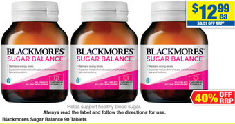 My Chemist Blackmores Sugar Balance 90 Tablets offer