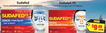 Chemist Discount Centre Sudafed 24 Tablets, Sudafed PE 24 Tablets offer