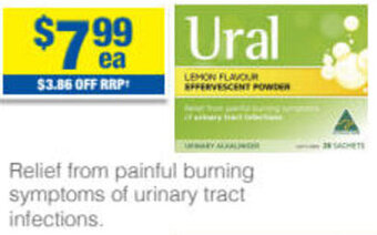 My Chemist Ural or Cranberry 4g 28 Sachets offer