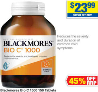 My Chemist Blackmores Bio C 1000 150 Tablets offer