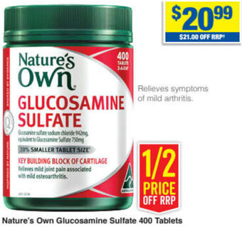 My Chemist Nature's Own Glucosamine Sulfate 400 Tablets offer