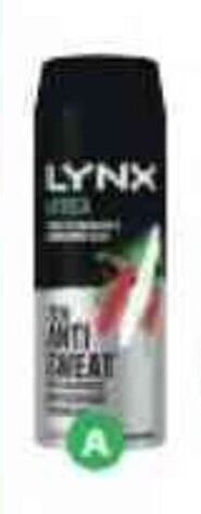 Woolworths LYNX body spray or antiperspirant deodorant 165ml offer