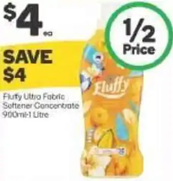 Woolworths FLUFFY ultra fabric softener concentrate 900ml-1litre offer