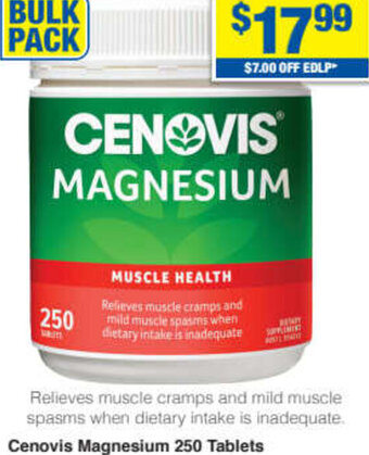 My Chemist Cenovis Magnesium 250 Tablets offer