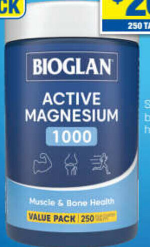 My Chemist Bioglan Active Magnesium 1000 250 Tablets offer